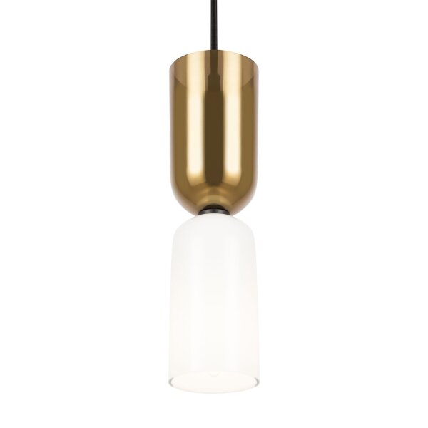 Lampe à suspendre métal verre E14 ronde D : 8 cm H : max. 232 cm