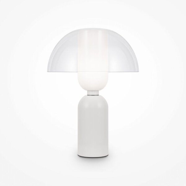 Tischlampe Keramik Glas Ø 30 cm 42,5 cm hoch Weiß E14