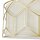 Deckenlampe Stoff Metall E27 D: 43 cm in Gold Natur