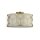 Deckenlampe Stoff Metall E27 D: 43 cm in Gold Natur