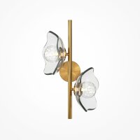 Applique murale métal verre hauteur 45 cm en...