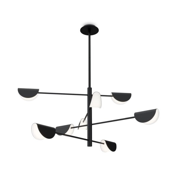 Deckenleuchte Metall 125 cm breit Schwarz G9 Modern