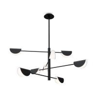 Deckenleuchte Metall 125 cm breit Schwarz G9 Modern