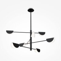 Deckenleuchte Metall 125 cm breit Schwarz G9 Modern