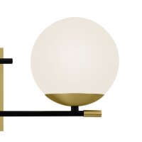 Wandlampe Metall Glas E14 44 cm breit 2-flammig Modern