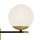 Wandlampe Metall Glas 44 cm breit in Gold Weiß Schwarz