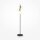 Lampadaire métal verre hauteur 150 cm en or blanc noir