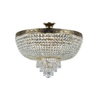 Plafonnier en métal D : 50 cm rond en or antique E27