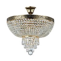 Lampe de plafond métal E27 D : 40 cm rond en or...