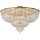 Deckenlampe Metall Ø 100 cm in Gold antik E27 rund PAUL