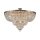 Deckenleuchte Metall rund D: 80 cm in Gold antik E27