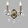 Wandleuchte mit Schalter 2-flammig E14 in Messing Antik