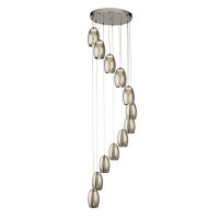 LED H&auml;ngelampe Chrom Rauchgrau 3000 K 1705 lm Metall