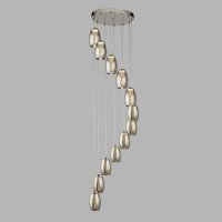 LED Hängelampe Chrom Rauchgrau 3000 K 1705 lm Metall