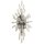 Lampe murale cristal métal H : 47 cm en chrome clair 4x G9