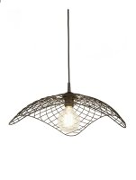 Pendelleuchte Metall Schwarz Ø 53 cm Draht Schirm