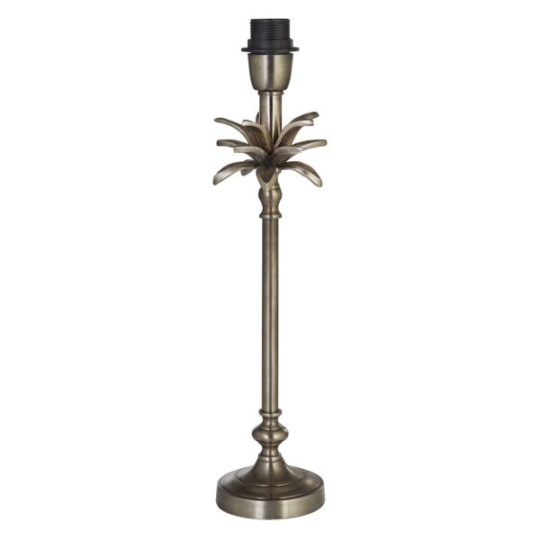Pied pour lampe de table Métal E27 H : 45 cm Nickel antique