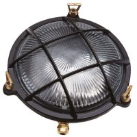 Lampe dext&eacute;rieur murale laiton verre E27 IP64...