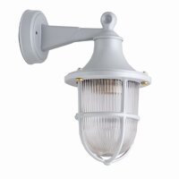 Au&szlig;enwandleuchte Messing Glas E27 IP64 H: 27 cm...