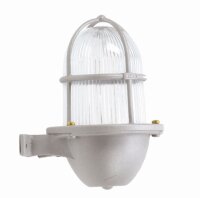 Kleine Au&szlig;enlampe Wand H: 18 cm Messing massiv Glas E27 IP64