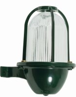 Wandlampe au&szlig;en Glas Messing E27 IP64 22 cm hoch Gr&uuml;n