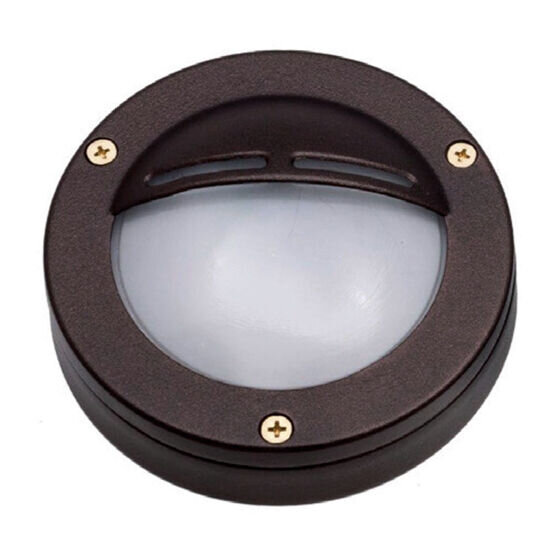 Applique extérieure laiton verre GX53 IP64 rond rouille brun antique