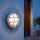 Kellerlampe rund Ø 14 cm Messing Glas in Grau G9 IP64