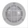 Kellerlampe rund Ø 14 cm Messing Glas in Grau G9 IP64