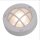 Kellerlampe rund Ø 14 cm Messing Glas in Grau G9 IP64