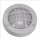Kellerlampe rund Ø 14 cm Messing Glas in Grau G9 IP64