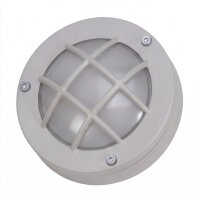 Wandlampe außen Grau Echt-Messing rund D: 14 cm IP64