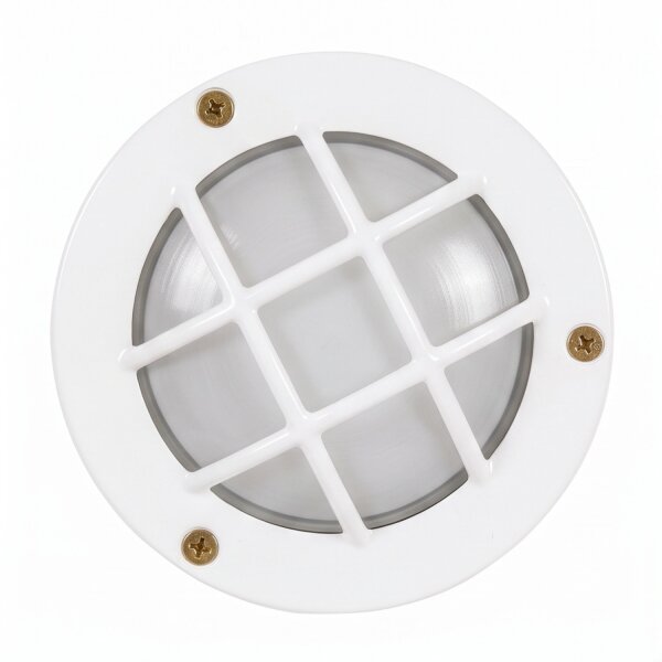 Applique extérieure Blanc laiton massif D : 14 cm rond IP64