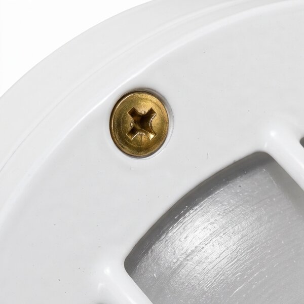 Applique extérieure Blanc laiton massif D : 14 cm rond IP64
