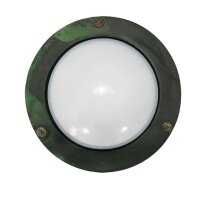 Wandleuchte außen Messing Glas G9 IP64 D: 14 cm rund