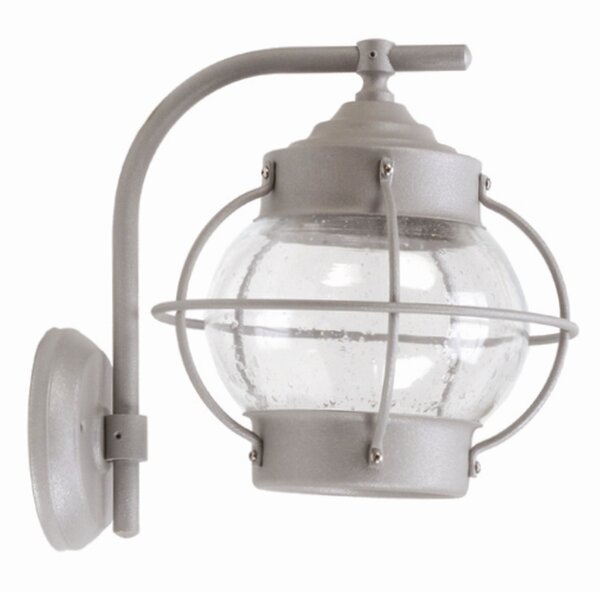 Lampe dextérieur Mur Gris Laiton Verre E27 IP23 22 cm de haut