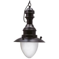 H&auml;ngelampe au&szlig;en Maritim &Oslash; 20 cm E27 IP43 Messing Glas massiv