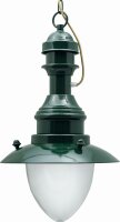 H&auml;ngeleuchte au&szlig;en Messing Glas D: 20 cm IP43 E27 Maritim