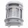 Wandlampe au&szlig;en Messing massiv Glas H: 22 cm IP64 Grau