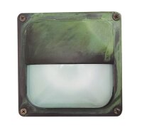 Außenleuchte Wand Messing Glas B: 16 cm IP64...