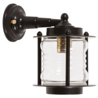 Wandlaterne au&szlig;en Messing Glas 24 cm hoch IP23...