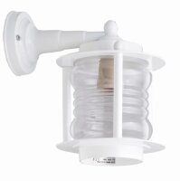 Wandleuchte au&szlig;en Messing Glas E27 IP23 H: 24 cm...