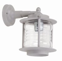 Au&szlig;enwandlampe Echt-Messing Glas E27 IP23 H: 24 cm...