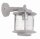 Au&szlig;enwandlampe Echt-Messing Glas E27 IP23 H: 24 cm Grau