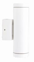 Au&szlig;enwandlampe Messing GU10 IP64 Up Down H: 21 cm Wei&szlig;