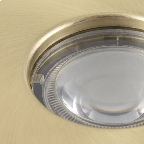 Runde Einbauleuchte Aluminium Glas GU10 IP44 B:8,5 cm