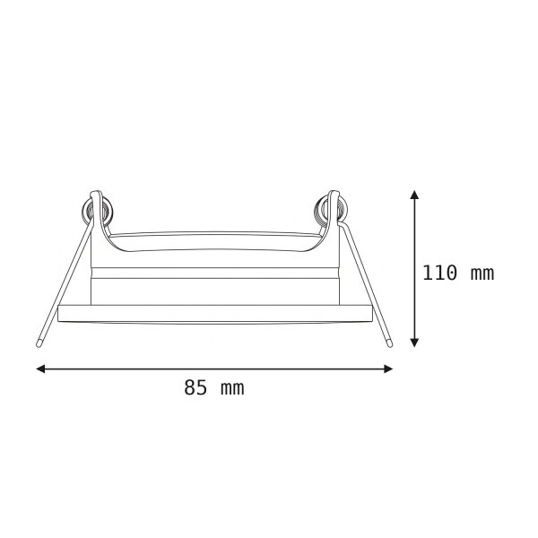 Runde Einbauleuchte Aluminium Glas GU10 IP44 B:8,5 cm