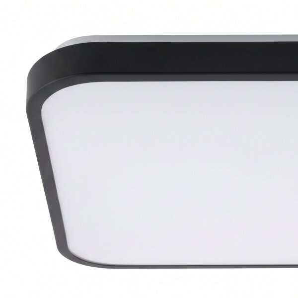 LED Deckenlampe Aluminium 32 W 3000 K Schwarz blendarm