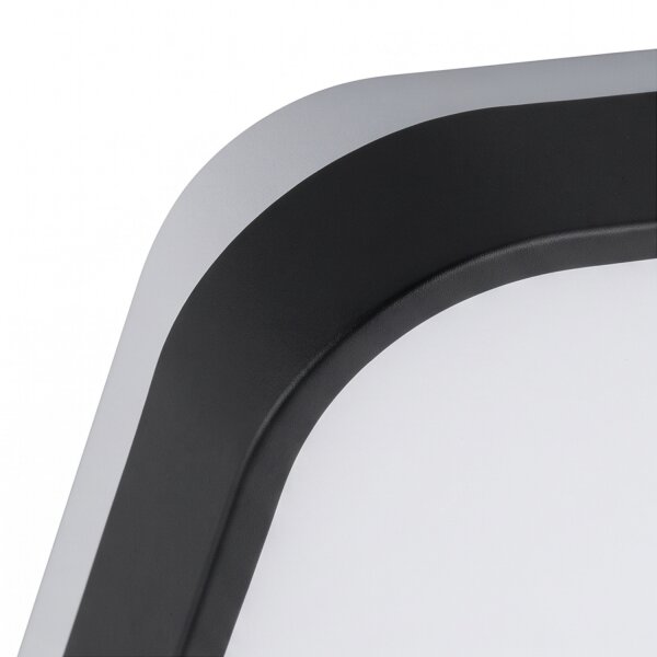 LED Deckenlampe Aluminium 32 W 3000 K Schwarz blendarm