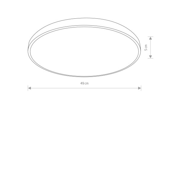 Runde LED Deckenlampe blendarm Ø49 cm 32 W neutralweiß