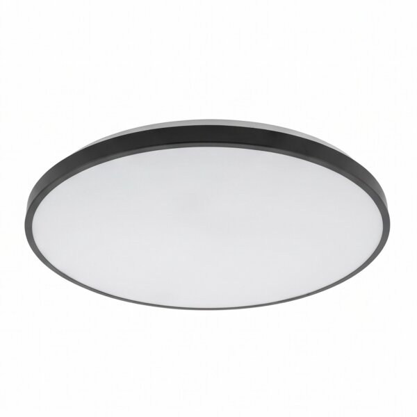 Schwarze LED Deckenlampe blendarm Ø49 cm 32 W 2100 lm
